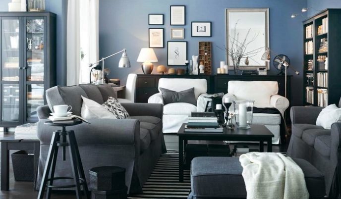 Post_cool blue ikea living room design with grey and white tranquil sofa and black coffee table and white cushion and unique chrome finished floor lamps incredible ikea living room design ideas.jpg