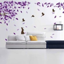 Post_living room wall murals_purple leaves on tree wall decal decor design idea_pretty interior living room decoration for wall_wall stickers in leaf accent_navy rectangle storage table_round green tables.jpg