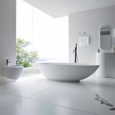 Post_modern white furniture set for small bathrooms oval shaped freestanding bathtub wall mounted toilet bidet set curved shape freestanding vanity unit framed oval wall mirror wall mounted towel rack and.jpg