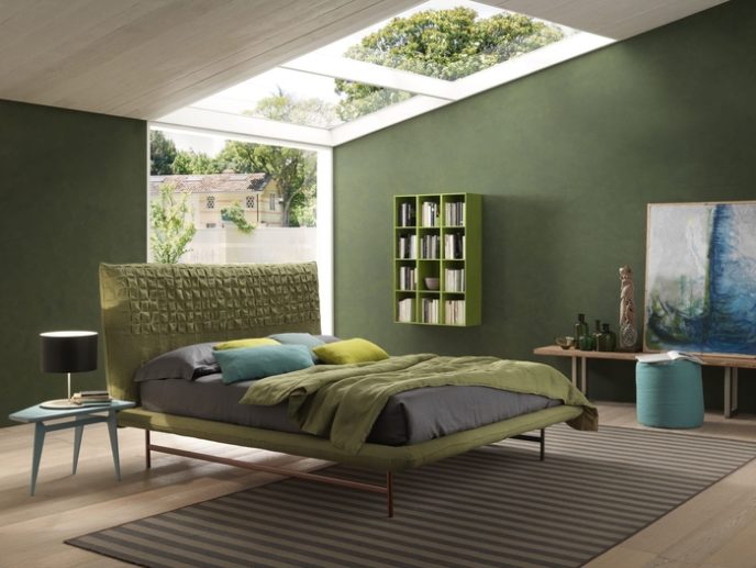 Post_bedroom with green wall and green bedding bolzan sheen light.jpg