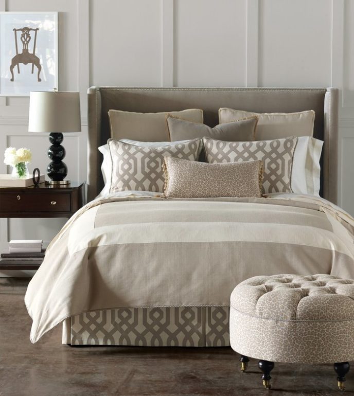 Post_luxury white grey fabric pattern king size comforter vintage soft brown fabric wing back headboard grey leopard pattern tufted ottoman chair concrete floor bedroom solid ivory comfy 2 standard euro 1.jpg