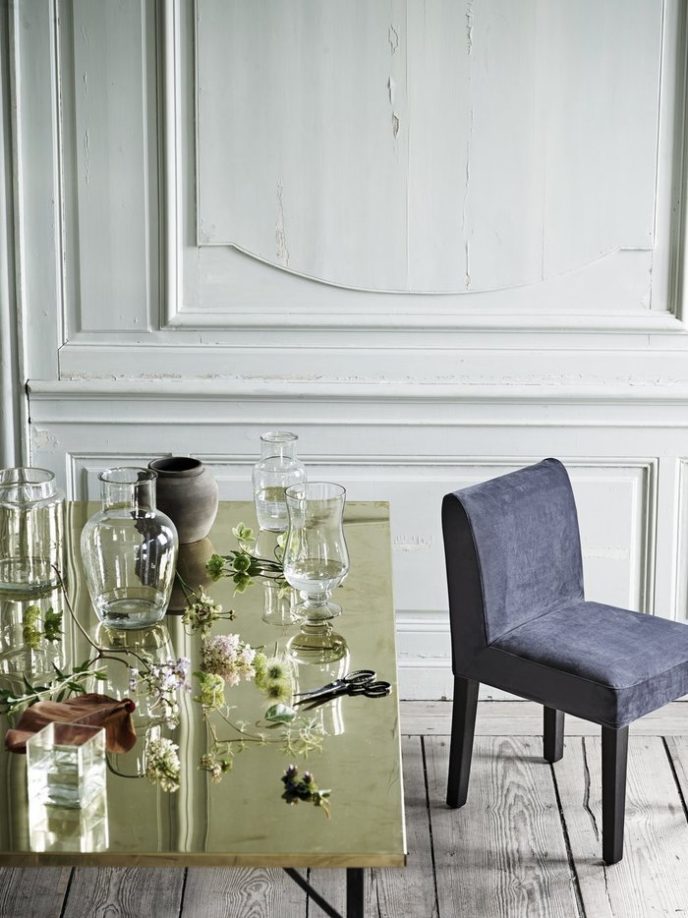 Post_brass table with vases and the new daydine chair in velvet_low.jpg