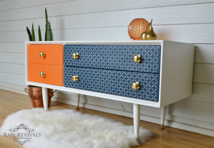 Post_furniture awesome retro four drawer sideboard orang navy blue and white color blue sideboard decorative buffet storage models blue sideboard alternative storage credenza.jpg