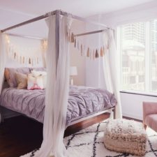Post_lilac gray serenity grey rose quartz pantone 2016 color trend pastel pink rose lavender bohemian bedroom 4 post bed curtains feather decor bohemian condo girly feminine bedroom shop room ideas 1.jpg