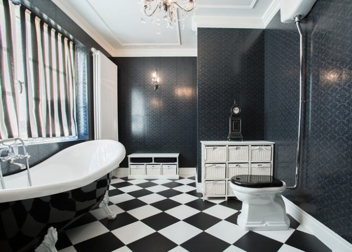 Post_black white bathroom stripes checker pattern 1.jpg