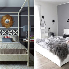 Post_minimalist bedroom design canopy bed sun frame round mirror grey bedroom walls.jpg