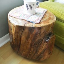 Post_furniture outstanding home furniture designs using cylinder brown tree stump end tables and rectangle blue motif table clothes also with light green polyester club chairs creative home furniture desi.jpg