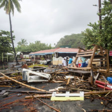 TOPSHOT FRANCE OVERSEAS CARIBBEAN WEATHER HURRICANE