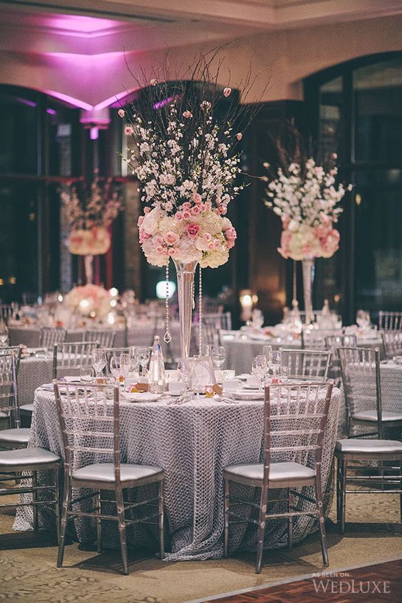 Ivory and pink tall wedding centerpiece.jpg