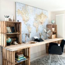 Wooden crate ideas wooden crates storage solutions creative office ideas world map.jpg