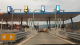 Toll station in afternoon light in Ioania highway greece