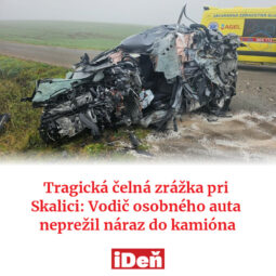 Tragicka celna zrazka pri skalici vodic osobneho auta neprezil naraz do kamiona sita.jpg