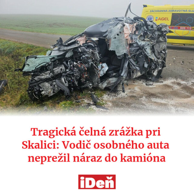 Tragicka celna zrazka pri skalici vodic osobneho auta neprezil naraz do kamiona sita.jpg