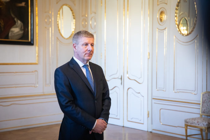 Dočasne poverený minister zdravotníctva SR Vladimír Lengvarský počas prijatia prezidentkou SR v Prezidentskom paláci