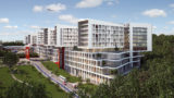 Vizualizácia projektu výstavby novej Univerzitnej nemocnice Bratislave v lokalite Rázsochy