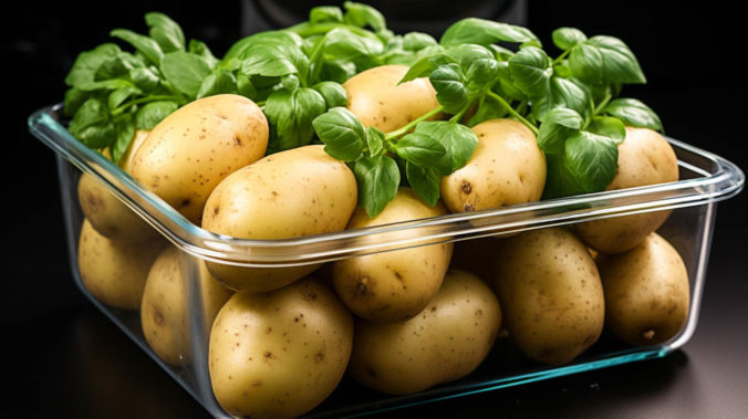 zemiaky v nádobe
