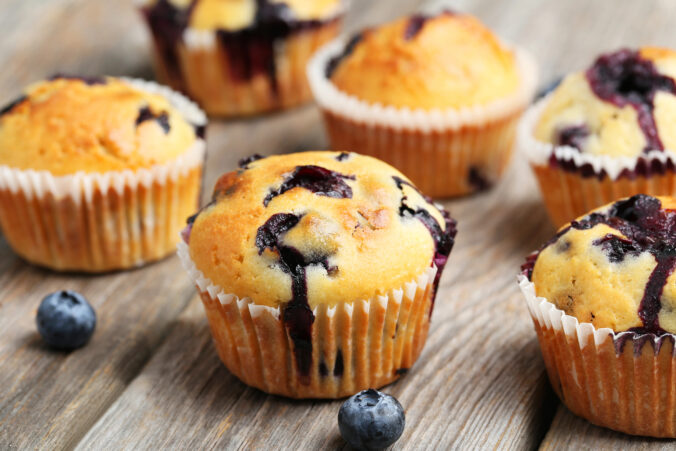 Zdravé čučoriedkové muffiny