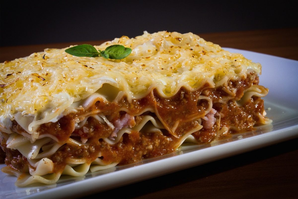 špenátové lasagne so syrom