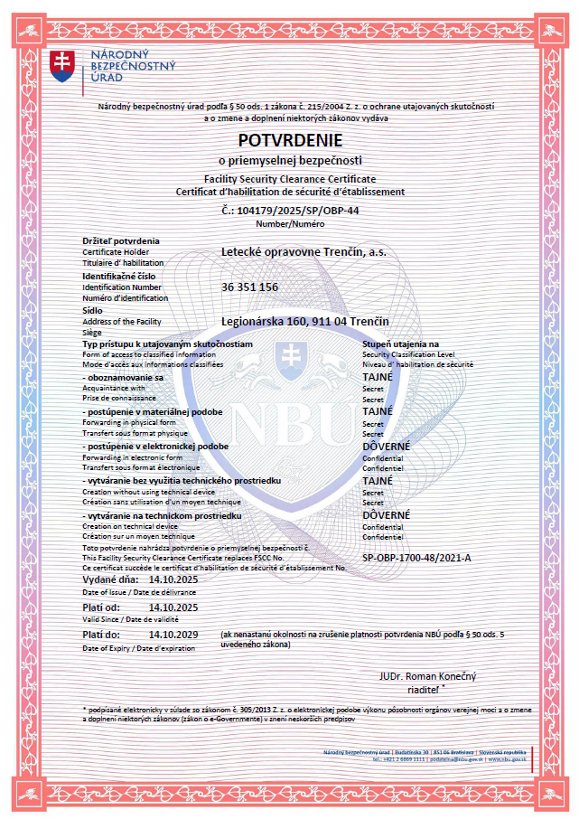 NBU - potvrdenie o priemyselnej bezpečnosti (PDF, 947 kB,otvorí sa v novom okne)